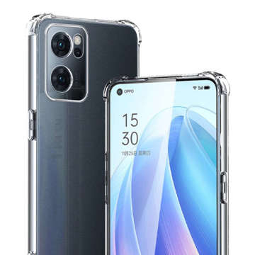 ShockProof Alogy silicone case for Oppo Reno7 5G Global Clear Glass