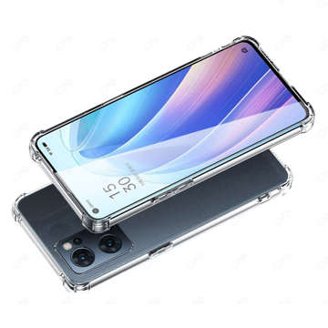 ShockProof Alogy silicone case for Oppo Reno7 5G Global Clear Glass