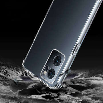 ShockProof Alogy silicone case for Oppo Reno7 5G Global Transparent