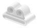 Silicone holder strap clip for Apple Airpods White