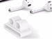 Silicone holder strap clip for Apple Airpods White