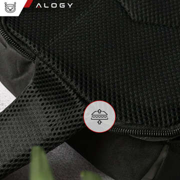 Single-shoulder backpack for men, women, school, youth, urban, small, Black Alogy, with USB, anti-theft