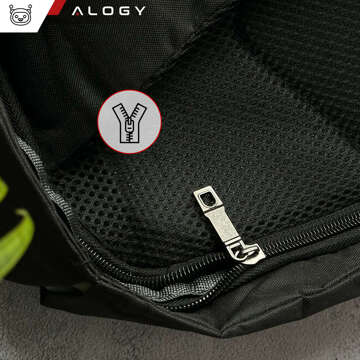 Single-shoulder backpack for men, women, school, youth, urban, small, Black Alogy, with USB, anti-theft