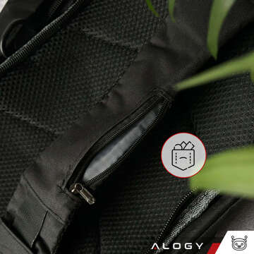 Single-shoulder backpack for men, women, school, youth, urban, small, Black Alogy, with USB, anti-theft