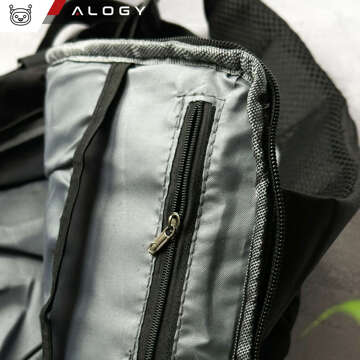 Single-shoulder backpack for men, women, school, youth, urban, small, Black Alogy, with USB, anti-theft