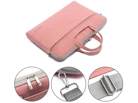 Sleeve Case JIQUANMEI Laptop Bag 15.6" for MacBook Air/ Pro Pink