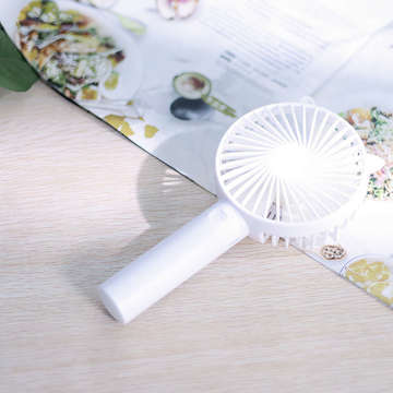 Small Fan Mini Desktop Fan Portable Handheld Wireless Silent 3W USB White