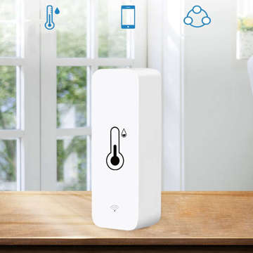 Smart WiFi sensor Alogy temperature and humidity Tuya Smart Life Monitor thermometer white