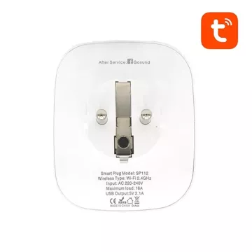 Smart WiFi socket Gosund SP112 2xUSB, Tuya