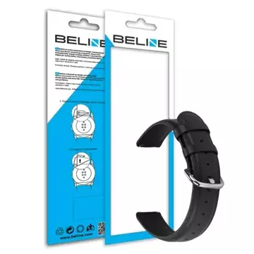 Smartwatch strap Beline universal watch strap for 20mm Elegance black/black