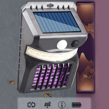 Solar LED insecticidal wall lamp Alogy Solar Lamp outdoor façade with a motion and twilight sensor