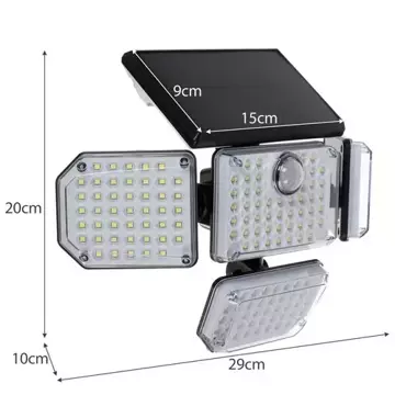 Solar lamp 171 super strong LEDs with an Izoxis external panel