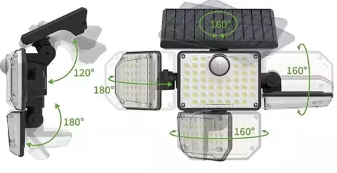 Solar lamp 171 super strong LEDs with an Izoxis external panel