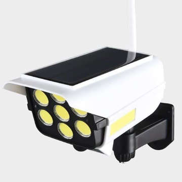 Solar lamp Dummy Camera 113 LED SMD 2835 500lm 8m with motion and twilight sensor remote control