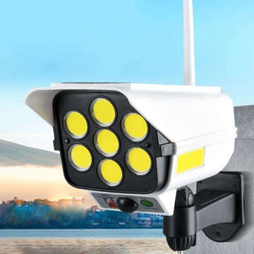 Solar lamp Dummy Camera 113 LED SMD 2835 500lm 8m with motion and twilight sensor remote control