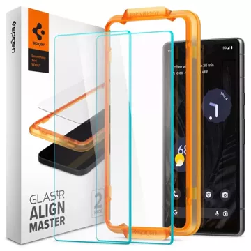 Spigen ALM Glas.TR 2-Pack Tempered Glass for Google Pixel 7A Clear