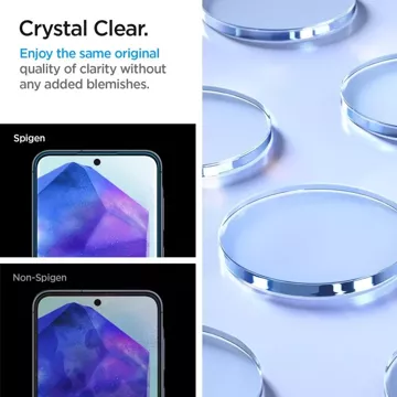 Spigen Alm Glas.tR tempered glass 2-pack for Samsung Galaxy A55 5G Clear