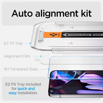 Spigen Glas.Tr ”EZ FIT” Tempered Glass 2-Pack for Google Pixel 9 Pro XL Clear