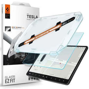 Spigen Glas.tR "EZ FIT" Tempered Glass Screen Protector for Tesla Model Y/3