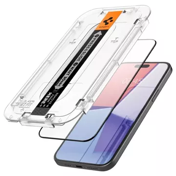 Spigen Glas.tR "EZ Fit" FC tempered glass for Apple iPhone 15 Black