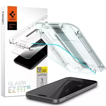 Spigen Glas.tR "EZ Fit" tempered glass for iPhone 15 Clear