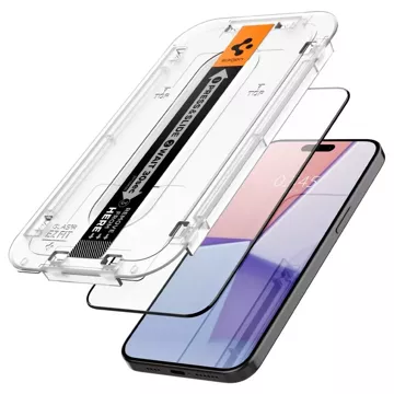 Spigen Glas.tR "Ez Fit" FC 2-pack tempered glass for Apple iPhone 15 Pro Max Black