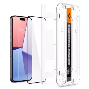 Spigen Glas.tR "Ez Fit" FC 2-pack tempered glass for Apple iPhone 15 Pro Max Black