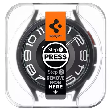 Spigen Glas.tr ”EZ-Fit” Tempered Glass 2-Pack for Samsung Galaxy Watch 6 Classic (43mm) Clear