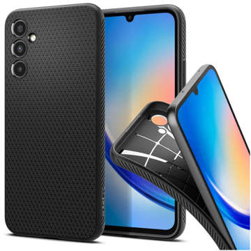 Spigen Liquid Air Phone Case Protective Cover for Samsung Galaxy A34 5G Matte Black Glass