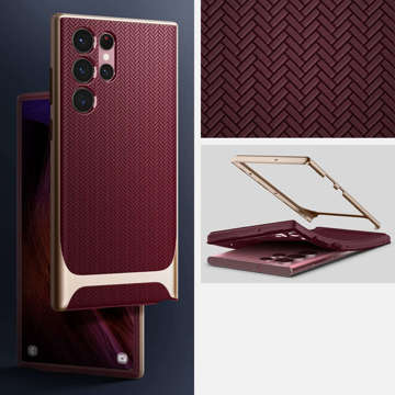 Spigen Neo Hybrid case for Samsung Galaxy S22 Ultra Burgundy