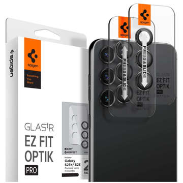 Spigen Optik.tr "ez fit" Camera Protector 2-pack for Galaxy S23 / S23 Plus black