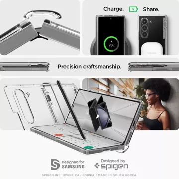 Spigen Ultra Hybrid Pro Phone Case for Galaxy Z Fold 6 Crystal Clear