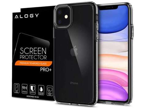 Spigen Ultra Hybrid case for Apple iPhone 11 Crystal Clear alogy glass