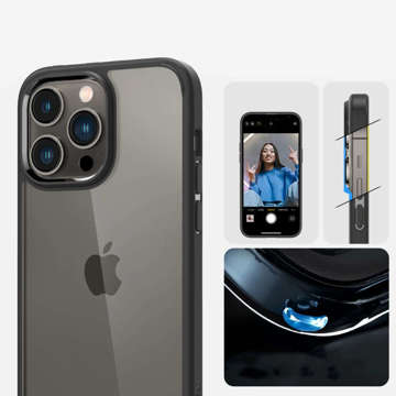 Spigen Ultra Hybrid case for Apple iPhone 14 Pro Max Matte Black Glass