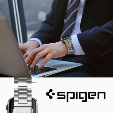 Spigen modern fit band apple watch 4 / 5 / 6 / 7 / 8 / se / ultra (42 / 44 / 45 / 49 mm) silver