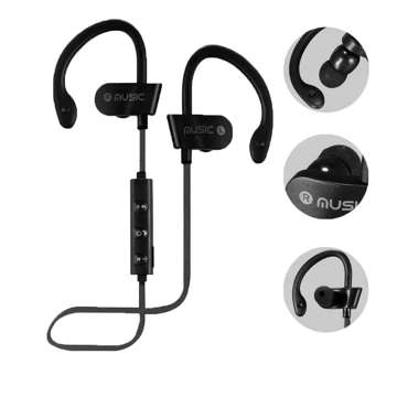 Sports Alogy Bluetooth Sport SweatProof Wireless Earbuds for Running Black