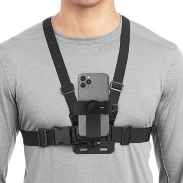 Sports harness Alogy Chest chest holder for camera, GoPro cameras, universal phone Black