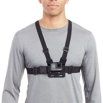 Sports harness Alogy Chest chest holder for camera, GoPro cameras, universal phone Black