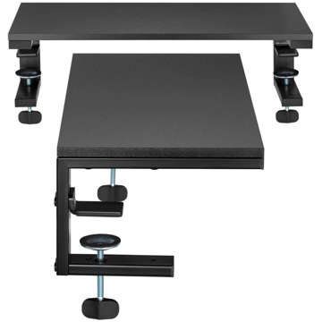 Stand table shelf for monitor Laptop Computer Adjustable to the tabletop desk Ergo Clamp Riser Black