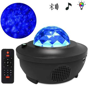 Star Projector with Speaker 3D Projector Lamp for Room Arrangement Remote Controlled BL-XK01