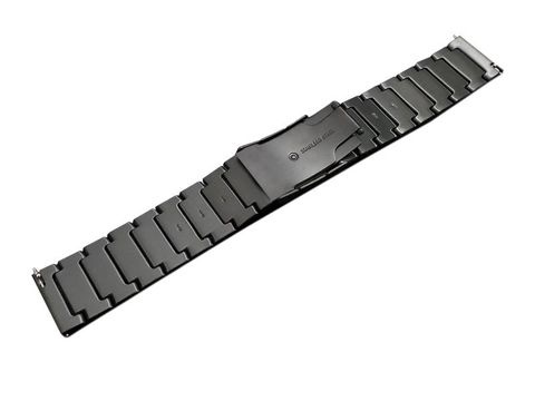 Steel Simple bracelet Alogy stainless steel strap for smartwatch 20mm Black