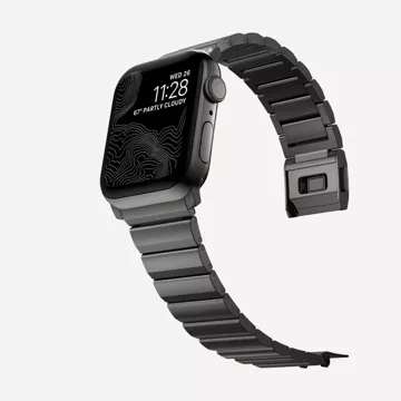 Steelband Bracelet Strap for Apple Watch 4 / 5 / 6 / 7 / 8 / 9 / Se / Ultra 1 / 2 (42 / 44 / 45 / 49 Mm) Black