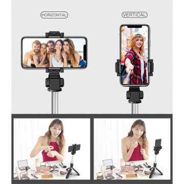 Stick Selfie Stick Tripod Bluetooth L01S Wireless Black