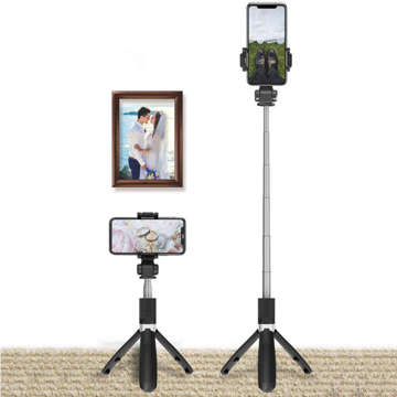 Stick Selfie Stick Tripod Bluetooth L01S Wireless Black