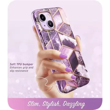 Supcase cosmo iphone 14 plus marble purple