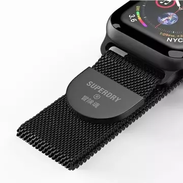 SuperDry Watchband Apple Watch 38/40/41 mm Chainmail black/black 41681