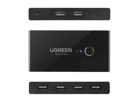 Switch box UGreen HUB KVM USB 2x4 USB 2.0