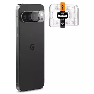 Tempered Glass Camera Cover Spigen Optik.Tr "EZ Fit" Camera Protector 2-Pack for Google Pixel 9 Pro XL Crystal Clear