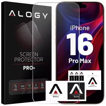 Tempered Glass for Apple iPhone 16 Pro Max Screen Protector 9H Alogy Heavy Pro ™️