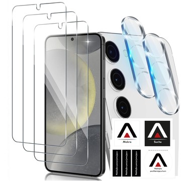 Tempered Glass for Samsung Galaxy S24 3x Screen Protector 2x Camera Lens Lens Pro 9H Alogy Glass Set